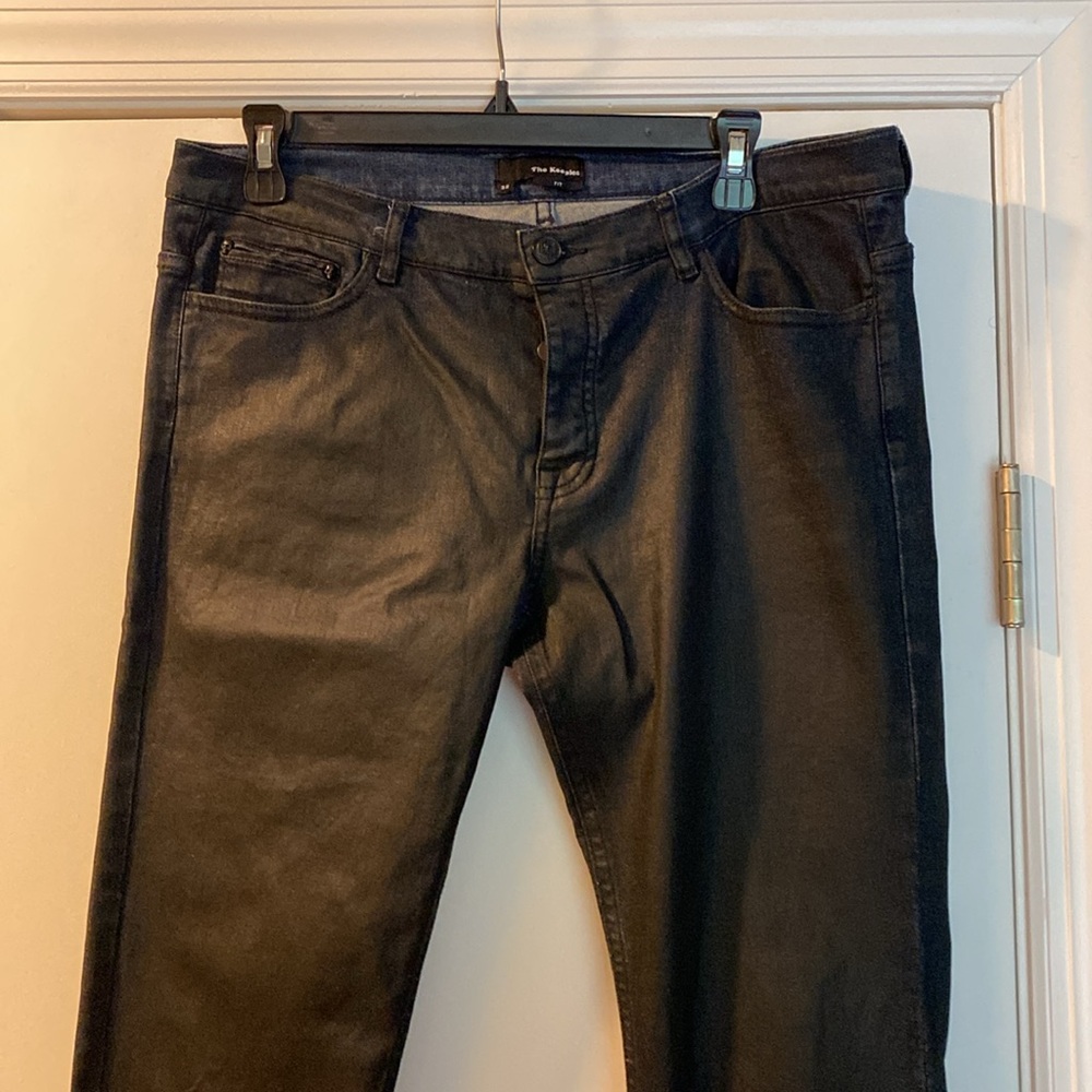 The Kooples Coated Leather Effect Cotton Stretch Jeans Never Used - Picture 3 of 16